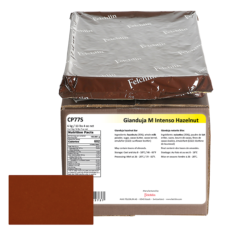 Felcheling Felchlin Gianduja M Intenso | Swiss Milk Gianduja 6kg | Masterbaker Studio
